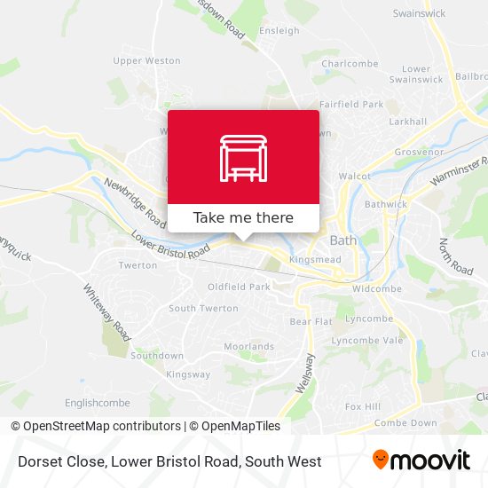 Dorset Close, Lower Bristol Road map