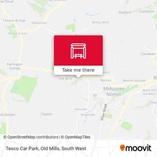 Tesco Car Park, Old Mills map