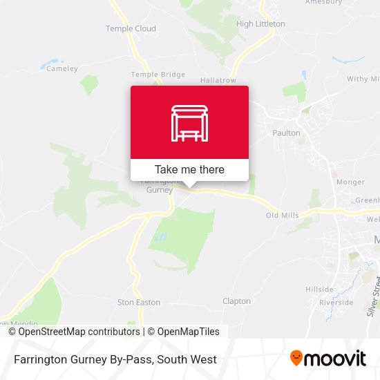 Farrington Gurney By-Pass map