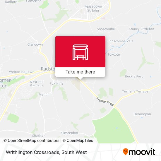 Writhlington Crossroads map