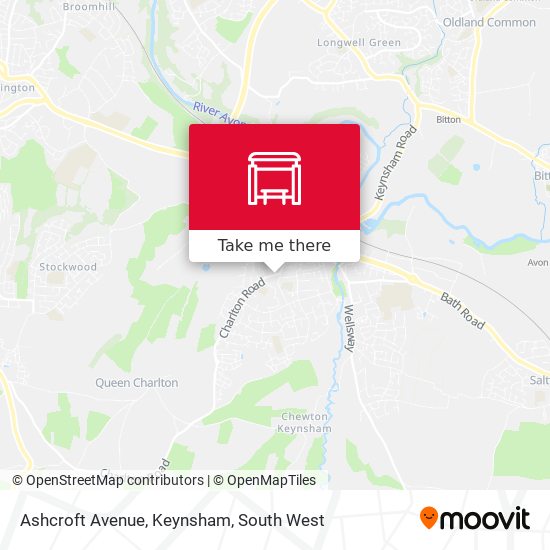 Ashcroft Avenue, Keynsham map
