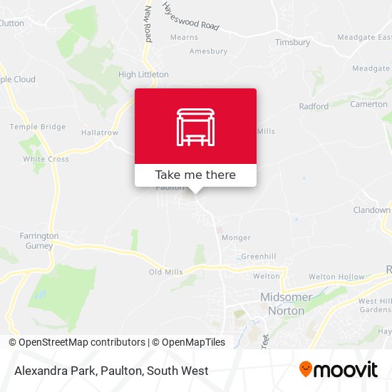 Alexandra Park, Paulton map