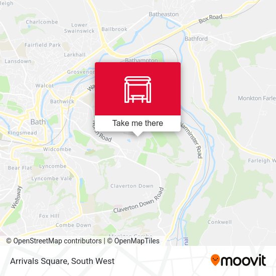 Arrivals Square, University Of Bath map