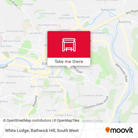 White Lodge, Bathwick Hill map