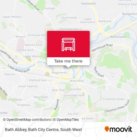 Bath Abbey, Bath City Centre map