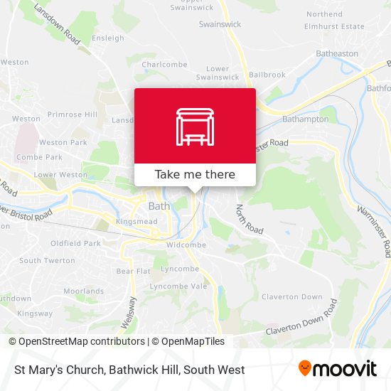 St Mary's Church, Bathwick Hill map