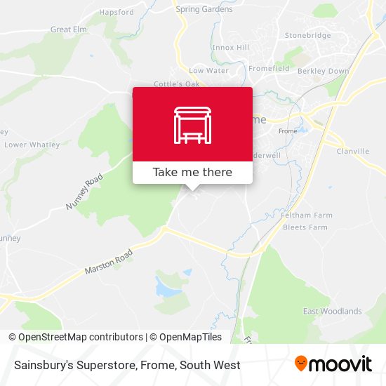 Sainsbury's Superstore, Frome map