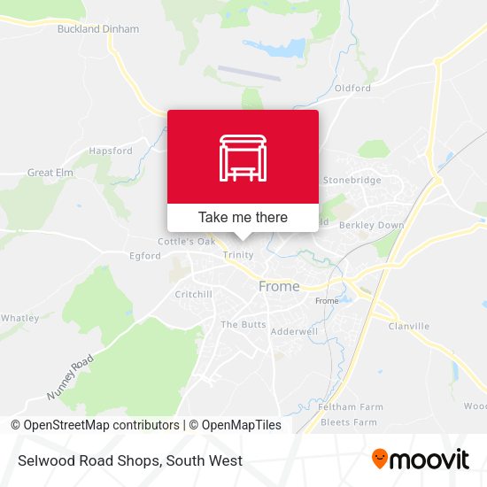 Selwood Road Shops map