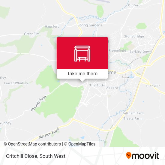 Critchill Close map