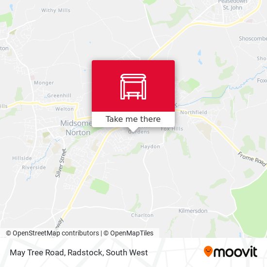 May Tree Road, Radstock map