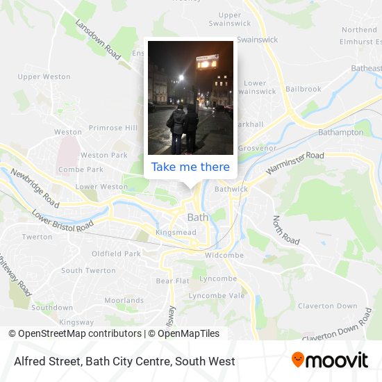 Alfred Street, Bath City Centre map