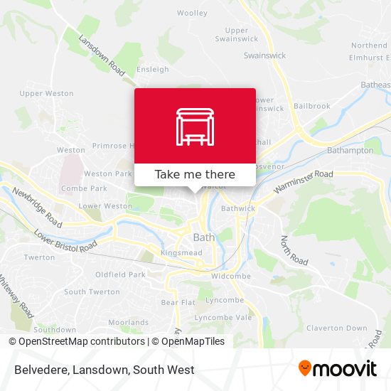Belvedere, Lansdown map