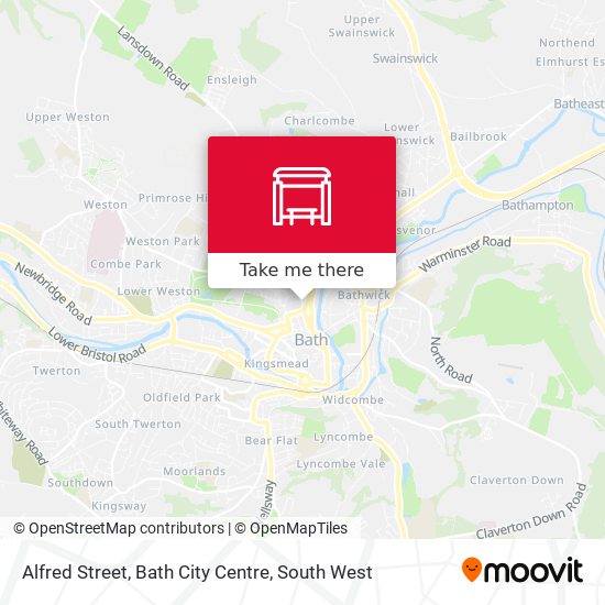 Alfred Street, Bath City Centre map