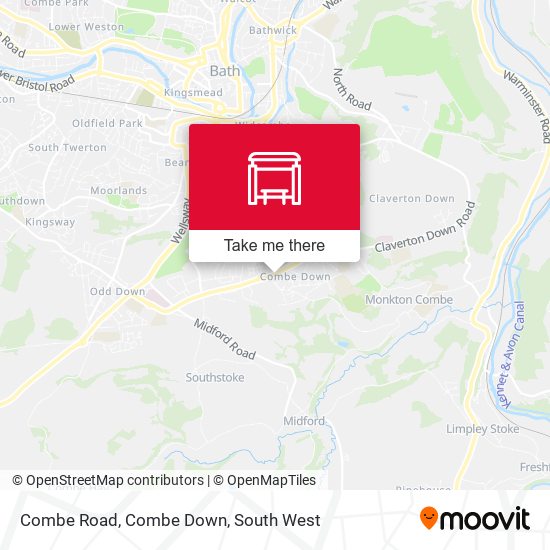 Combe Road, Combe Down map