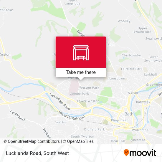 Lucklands Road map