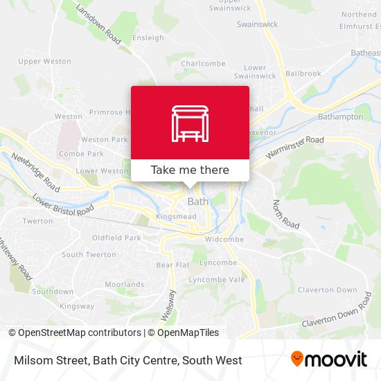 Milsom Street, Bath City Centre map