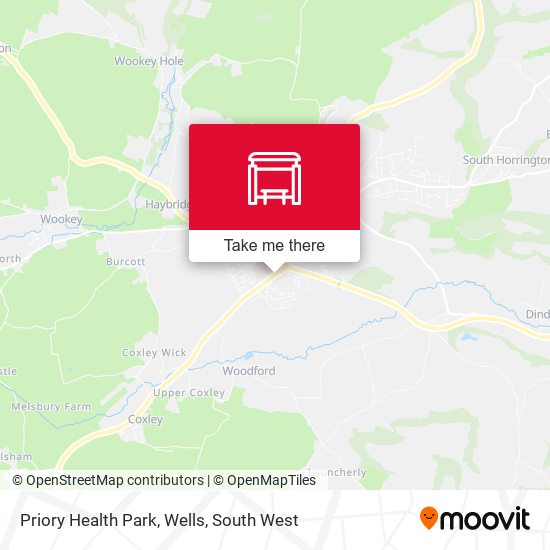 Priory Health Park, Wells map