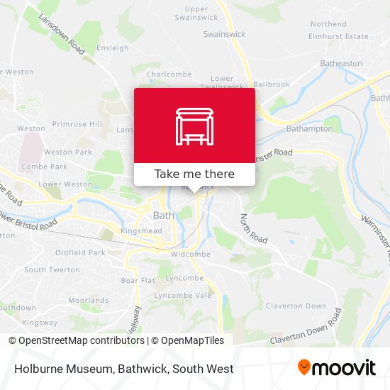 Holburne Museum, Bathwick map