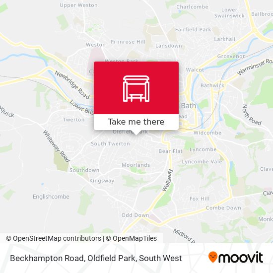 Beckhampton Road, Oldfield Park map