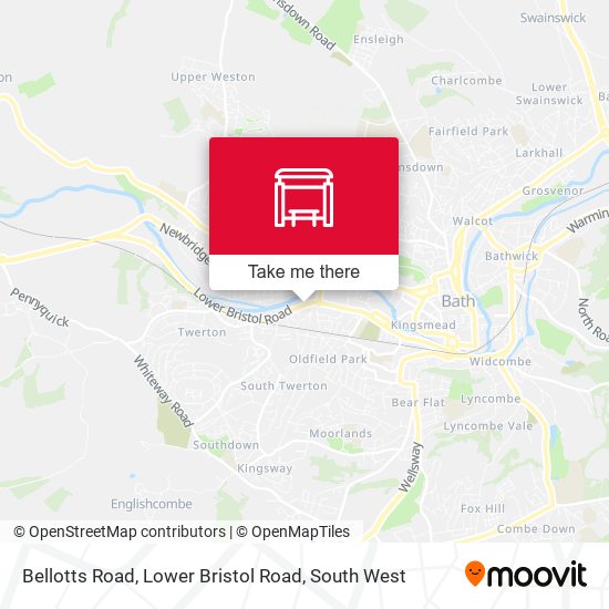 Bellotts Road, Lower Bristol Road map