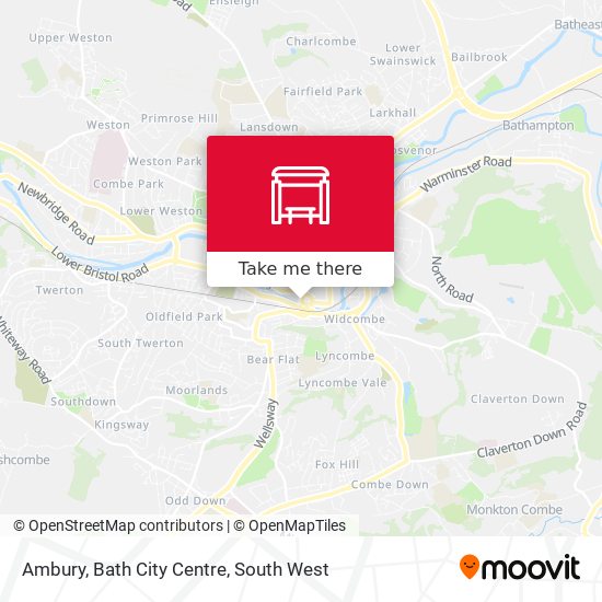 Ambury, Bath City Centre map