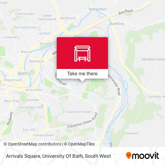 Arrivals Square, University Of Bath map