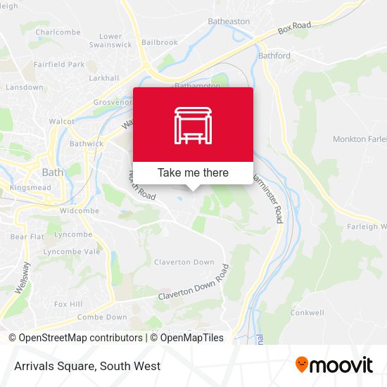 Arrivals Square, University Of Bath map