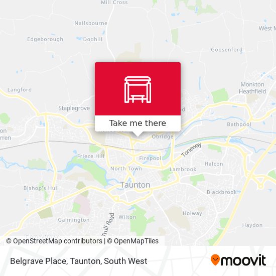 Belgrave Place, Taunton map