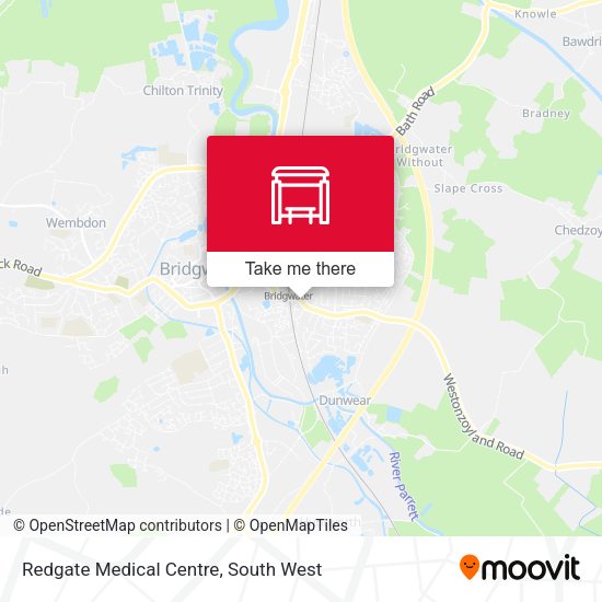 Redgate Medical Centre map