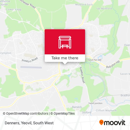 Denners, Yeovil map