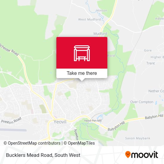 Bucklers Mead Road map