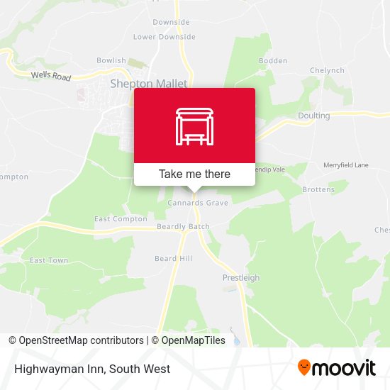 Highwayman Inn map