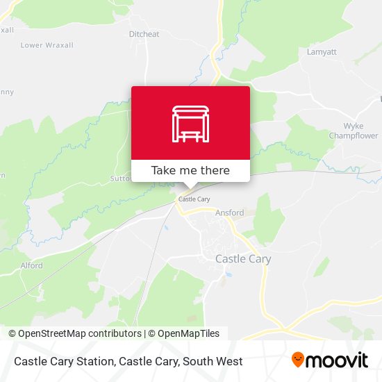 Castle Cary Station, Castle Cary map