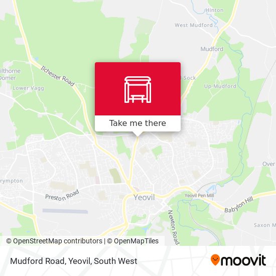 Mudford Road, Yeovil map