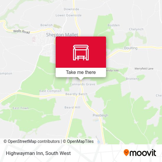 Highwayman Inn map