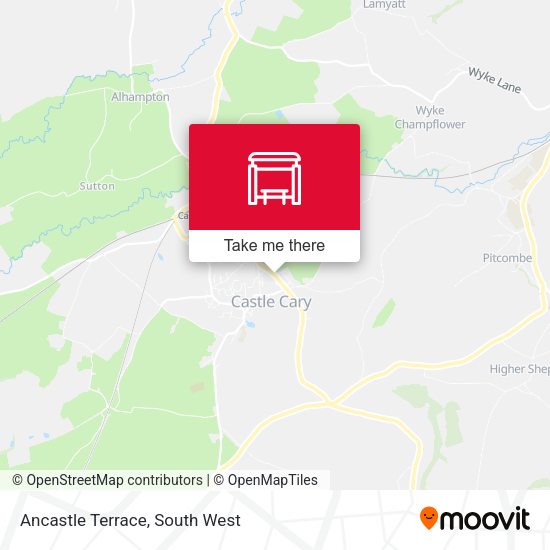 Ancastle Terrace, Castle Cary map