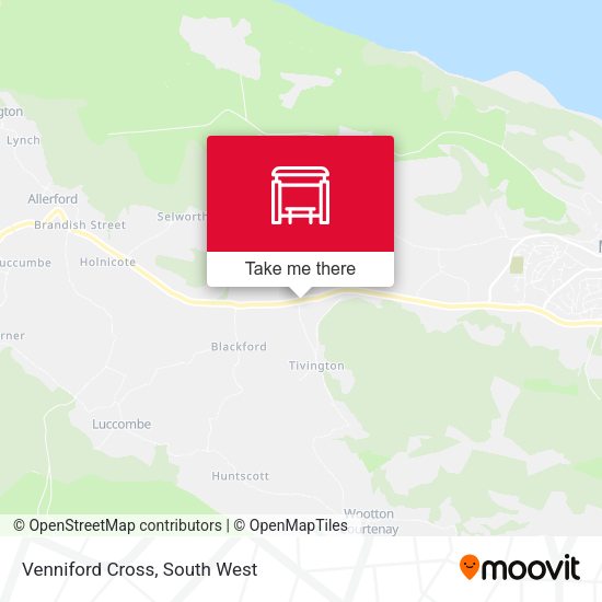 Venniford Cross map