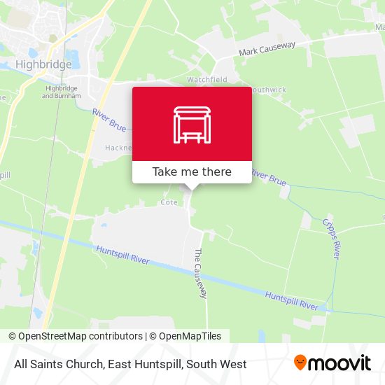 All Saints Church, East Huntspill map