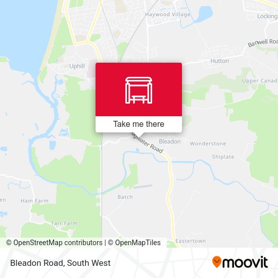 Bleadon Road map