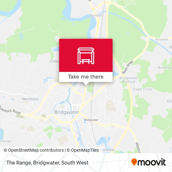 The Range, Bridgwater map
