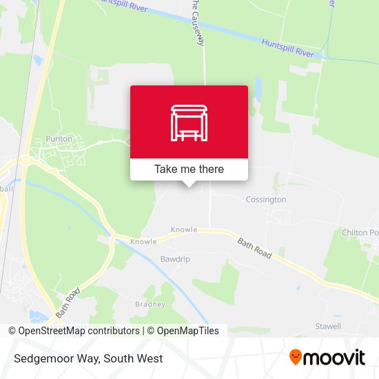 Sedgemoor Way map
