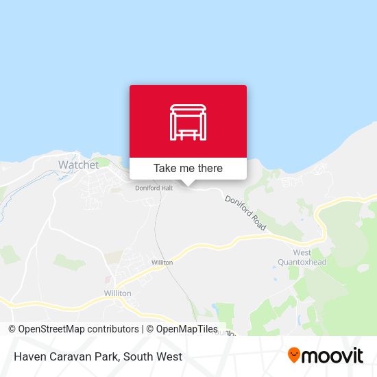 Haven Caravan Park map