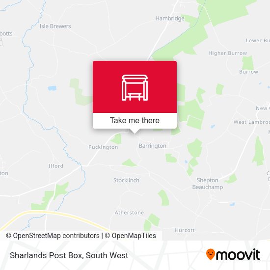 Sharlands Post Box map