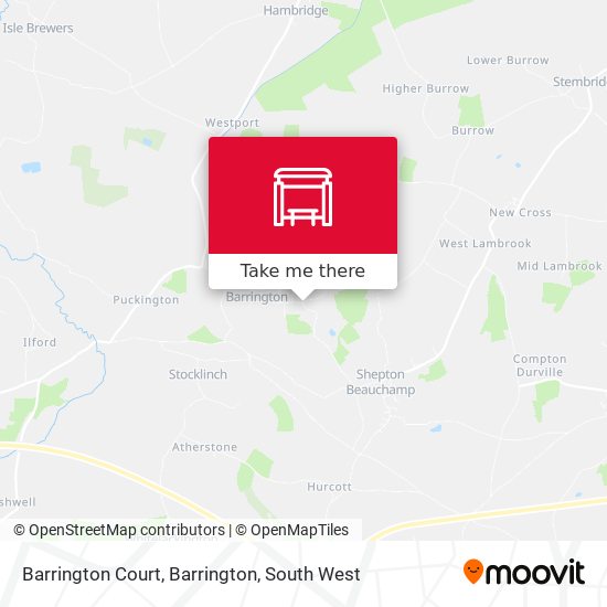 Barrington Court, Barrington map