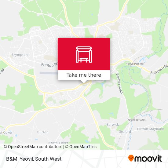 B&M, Yeovil map
