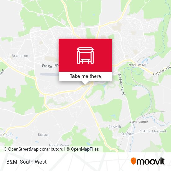 B&M, Yeovil map