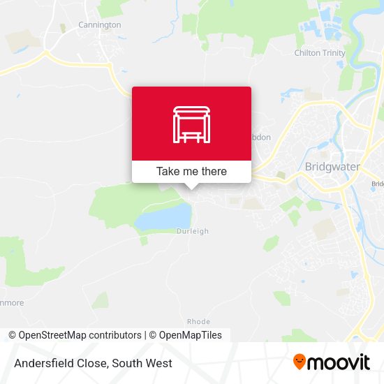 Andersfield Close, Durleigh map