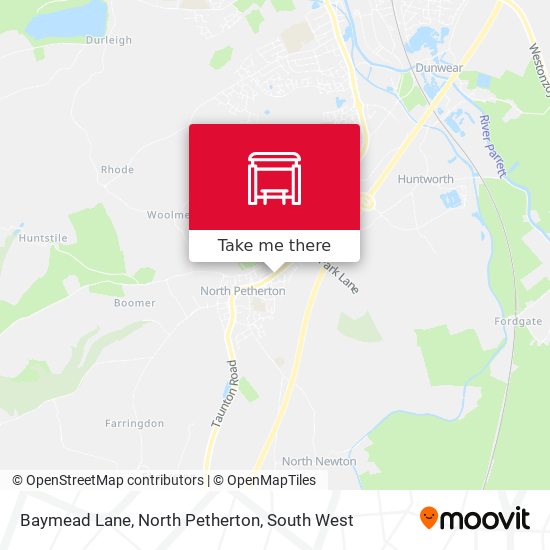Baymead Lane, North Petherton map