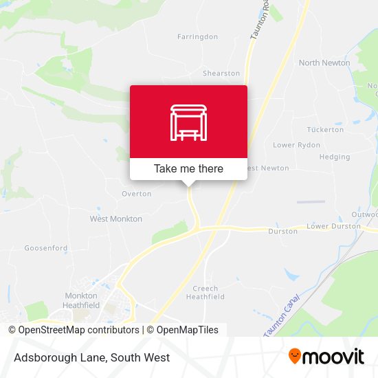 Adsborough Lane map