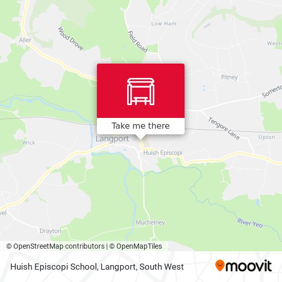 Huish Episcopi School, Langport map